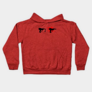 Zombie Pack-a-Punched Ray Gun on Hot Pink Kids Hoodie